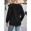 Women's Casual Crewneck Pleated Lantern Long Sleeve Pullover Sweater Loose Ribbed Knit Jumper Tops - 4 of 4