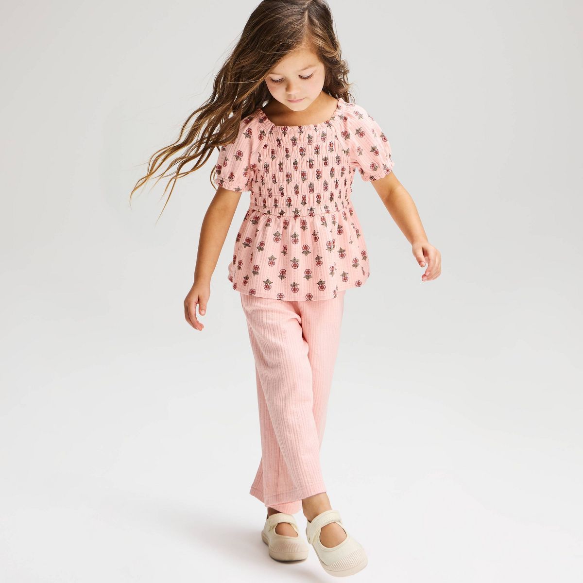 Baby & Toddler Girls' Knit Top & Pants Set 2pc - Cat & Jack™ - thumbnail 5