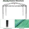 Portable Pop-Up Greenhouse For Outdoor Use, Featuring Zippered Doors And Mesh Window Walls, Heavy-Duty Pe Cover, Green. - 3 of 4