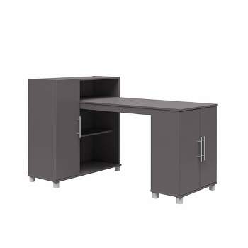 Cabell Hobby and Craft Desk with Storage Cabinet - Room & Joy
