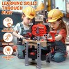 Skirfy 2 in 1 Kids Tool Bench Set, Pretend Play Tool Bench for Kids with Tools, Electric Drill and Transformable Tool Set - 4 of 4