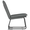 vidaXL Lounge Chair - Dark Gray Fabric Upholstered, Comfortable Sloping Back Seat, Robust Metal, Plywood Frame, Anti-Slip Legs - 4 of 4