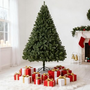 TruAIR Artificial Spruce Christmas Tree – Full Branches, Quick Setup, Foldable Metal Base - 1 of 4
