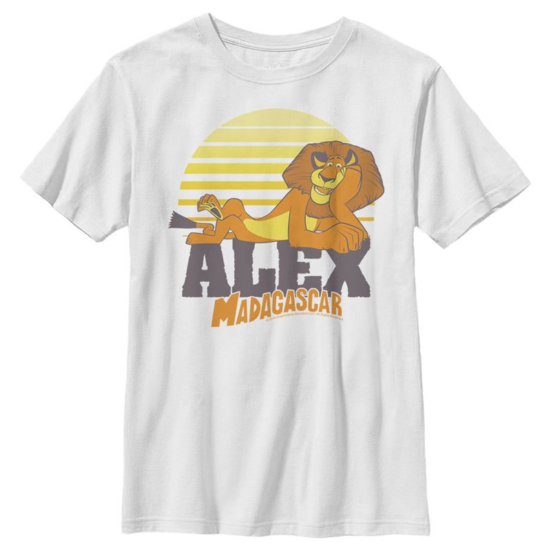 Boy's Madagascar Alex The Lion Character Name T-Shirt, 1 of 5