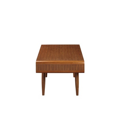 Zambrano Wood Round Chic Coffee Table with Open Storage