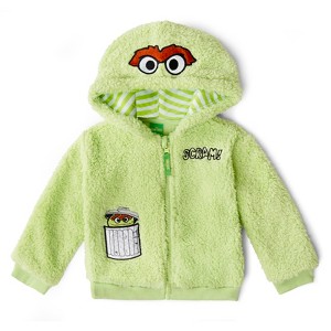Sesame Street Fleece Zip Up Hoodie Toddler - 1 of 4