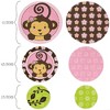 Big Dot of Happiness Pink Monkey Girl - Baby Shower or Birthday Party Giant Circle Confetti - Party Decorations - Large Confetti 27 Count - 2 of 4