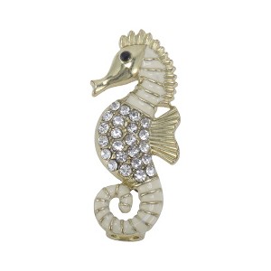 Unique Bargains Rhinestone Seahorse Shoelace Charms Gold Tone 1 Pc - 1 of 4