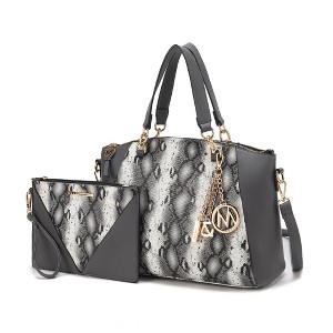 MKF Collection Addison Snake Embossed Women’s Tote Bag with matching Wristlet Pouch by Mia K - 1 of 4