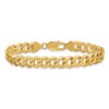Black Bow Jewelry Men's 7.75mm 10k Yellow Gold Flat Beveled Curb Chain Bracelet - 2 of 4
