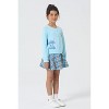 PATPAT Disney Frozen Elsa Princess Moana Toddler Girl 2 Piece Outfit Kid Pearl Button Knit Top & Tweed Skirt Set - 3 of 4