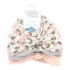 Hudson Baby Infant Girl Turban Cotton Headwraps, Pink Peony, One Size - 2 of 4