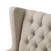 NicBex Polyester Accent Chair,Upholstered Living Room Chairs with Tufted Back and Solid Wood Legs,Cozy Armchair,Accent Chairs for Living Room,Beige - 2 of 4