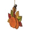 Northlight 12" Turkey with Pumpkin Fall Harvest Hanging Decoration - 3 of 4
