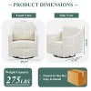 MAYEERTY Swivel Accent Chair, 360?? Rotation Chenille Fabric Upholstered Leisure Armchair with Lumbar Pillow for Living Room-Beige - 2 of 4