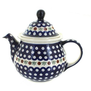 Blue Rose Polish Pottery 943 Zaklady Large Teapot - 1 of 1