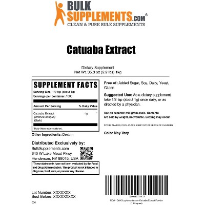 BulkSupplements Catuaba Extract Powder
