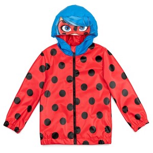 Miraculous Ladybug Girls Zip Up Waterproof Rain Jacket Little Kid to Big Kid - 1 of 4