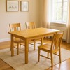 HomeRoots 60" Goldenrod Solid Wood Dining Table - 2 of 4