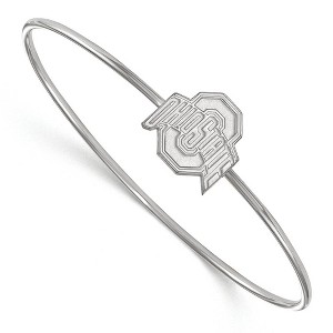 Black Bow Jewelry Sterling Silver Ohio State Buckeyes NCAA Bangle Bracelet 7 Inch - 1 of 3