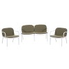 Christopher Knight Home Gunda Outdoor Modern 3 Pieces Polypropylene Upholstered Loveseat and Chair Set - 2 of 4