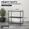 Design Ideas MeshWorks Metal Storage Wood Top Workbench Shelving Unit - 4 of 4