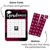 Big Dot of Happiness Maroon Grad - Best is Yet to Come - Bingo Cards and Markers - Burgundy Graduation Party Shaped Bingo Game - Set of 18 - 2 of 4