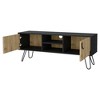 47.6" Manufactured Wood TV Rack with Hairpin Legs, 2 Doors, Open Shelves, and Cable Management for Living Room and Bedroom - 4 of 4
