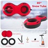 Costway 80" 2-Person Heavy-Duty Inflatable Snow Tube for Sledding with Pump Tow Strap Blue/Red - 3 of 4
