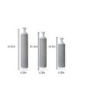 AENKYO Set of 3 Metal Floor Vases with Gold Accents, Textured Geometric Cylinder VasesTall Decorative Vases, 24.6"/29.3"/33.86" High - 3 of 4