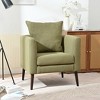Airsurfer Mid-Century Accent Chair with Pillow – Comfy Upholstered Armchair with Wood Legs for Living Room, Bedroom, or Reception Room - 3 of 4