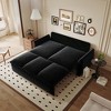 70.9" Velvet Pull-Out Sleeper Sofa Bed with Pillow-Blanket Set - 2 of 4