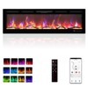 GustoWave 60 Inch Smart WiFi Fireplace Recessed and Wall Mounted, Linear Fireplace with App & Remote Control,12 Adjustable Flame Colors, 5 Brightness - 3 of 4