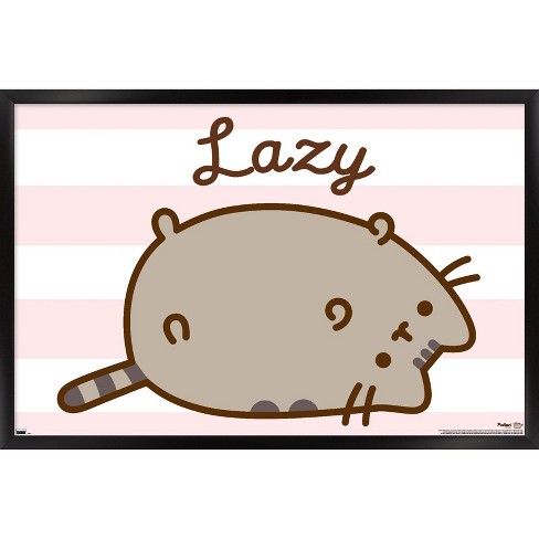 Trends International Pusheen - Lazy Framed Wall Poster Prints Black Framed  Version 22.375 X 34 : Target