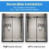 Shower door,made of stainless steel and transparent tempered glass,with brushed nickel finish,black,for bathrooms - 3 of 4