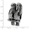 Black Bow Jewelry Sterling Silver Lovebirds Bead Charm - 3 of 4