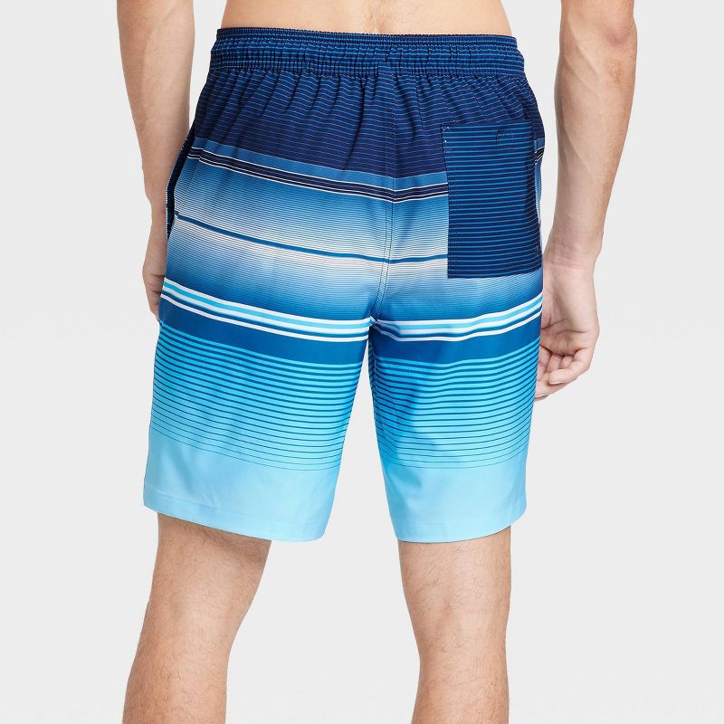 Men's 9" Striped Swim Shorts - Goodfellow & Co™ Navy Blue, 2 of 4