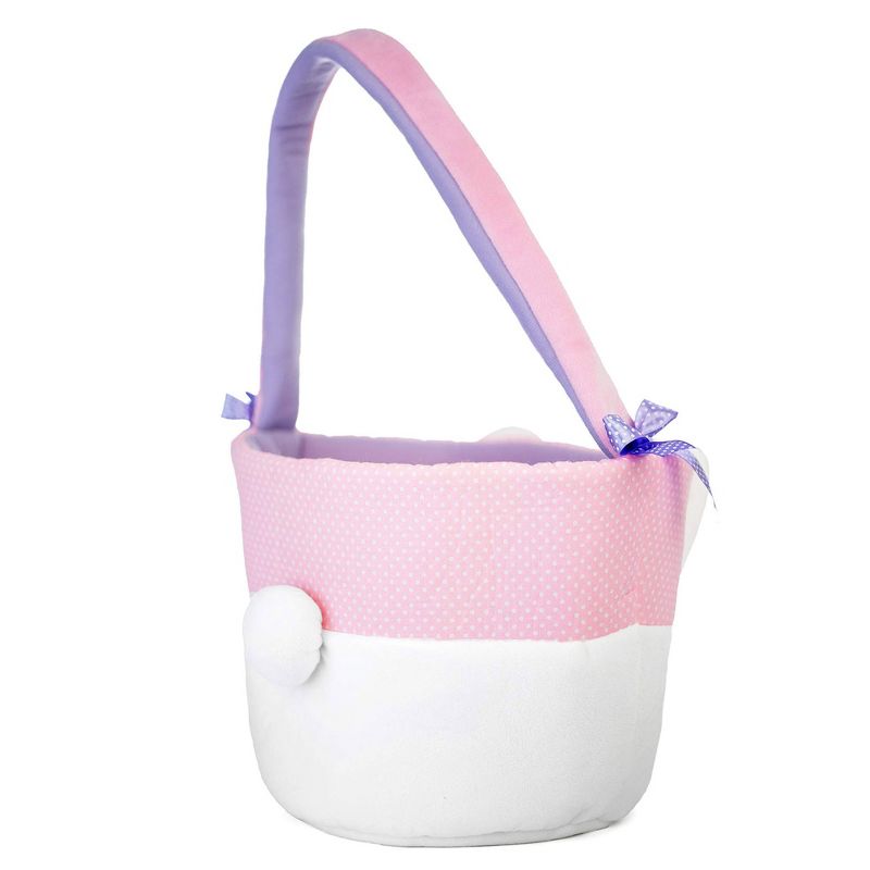Plush Easter Bunny Baskets for Kids with Handles, White - Plushible, 3 of 8