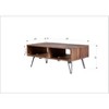 Vynxaria Reclaimed Wood Cocktail Table with Open Storage & Foldable Design - 2 of 4