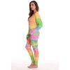 Just Love Women's Tie Dye Two Piece Thermal Pajama Set - Waffle PJ Set - 2 of 3
