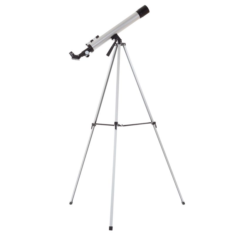 Toy Time 60mm Mirror Refractor Beginner Astronomy Aluminum Telescope With Tripod, 1 of 7