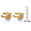 West Coast Jewelry Men's Polished Helicopter Spinning Propeller Cufflinks - 3 of 3