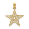 Black Bow Jewelry 14k Yellow Gold 18mm Filigree Star Pendant - 3 of 4