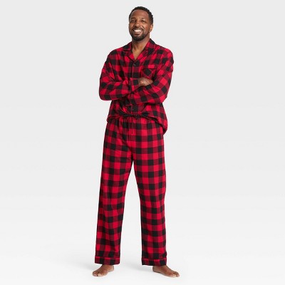 Men's Plaid Flannel Pajama Set ...