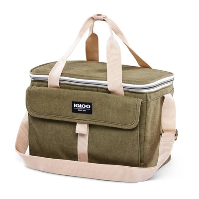 Igloo Nostalgia Lunch Sack - Olive: Insulated Polyester Canvas with Front Pocket
