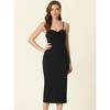 Allegra K Women's Spaghetti Straps Sleeveless Ruched Twist Front Pencil Dresses - image 4 of 4