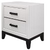 NicBex Rubber Wood Nightstand,Side Tables with 2 Drawers for Bedroom,Living Room - 3 of 4