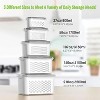 LunaLulinlk 10 PCS Fruit Storage Containers for Fridge, 5 Size Food Containers for Refrigerator Organizers Bins with Colander Set,16L - 2 of 4