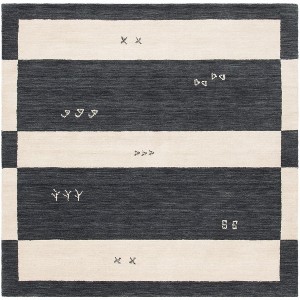 Himalaya HIM562 Handmade Area Rug - 6'x6' - Cream - Safavieh - 1 of 4