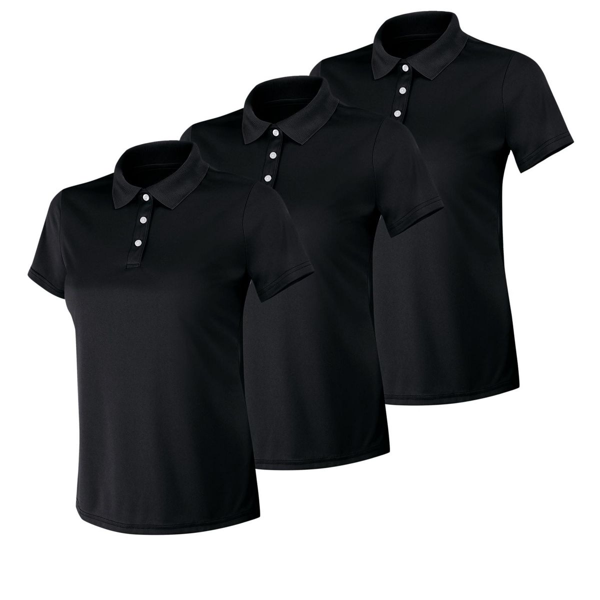 Hanes Sport Cool DRI Women's Performance Polo Shirt, 3-Pack